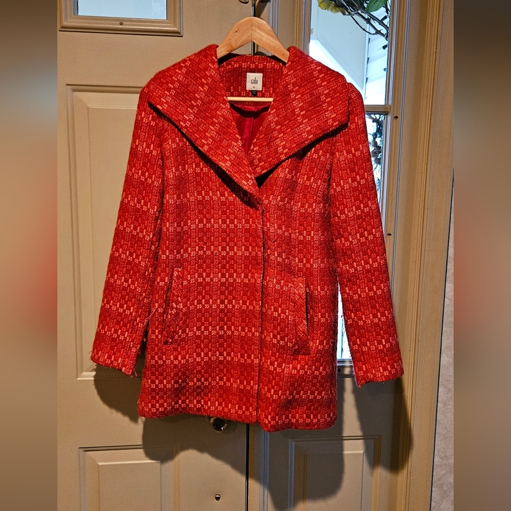 Chic Red Women's Coat